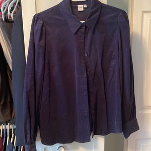 Classic Corduroy Puff Sleeve Blouse